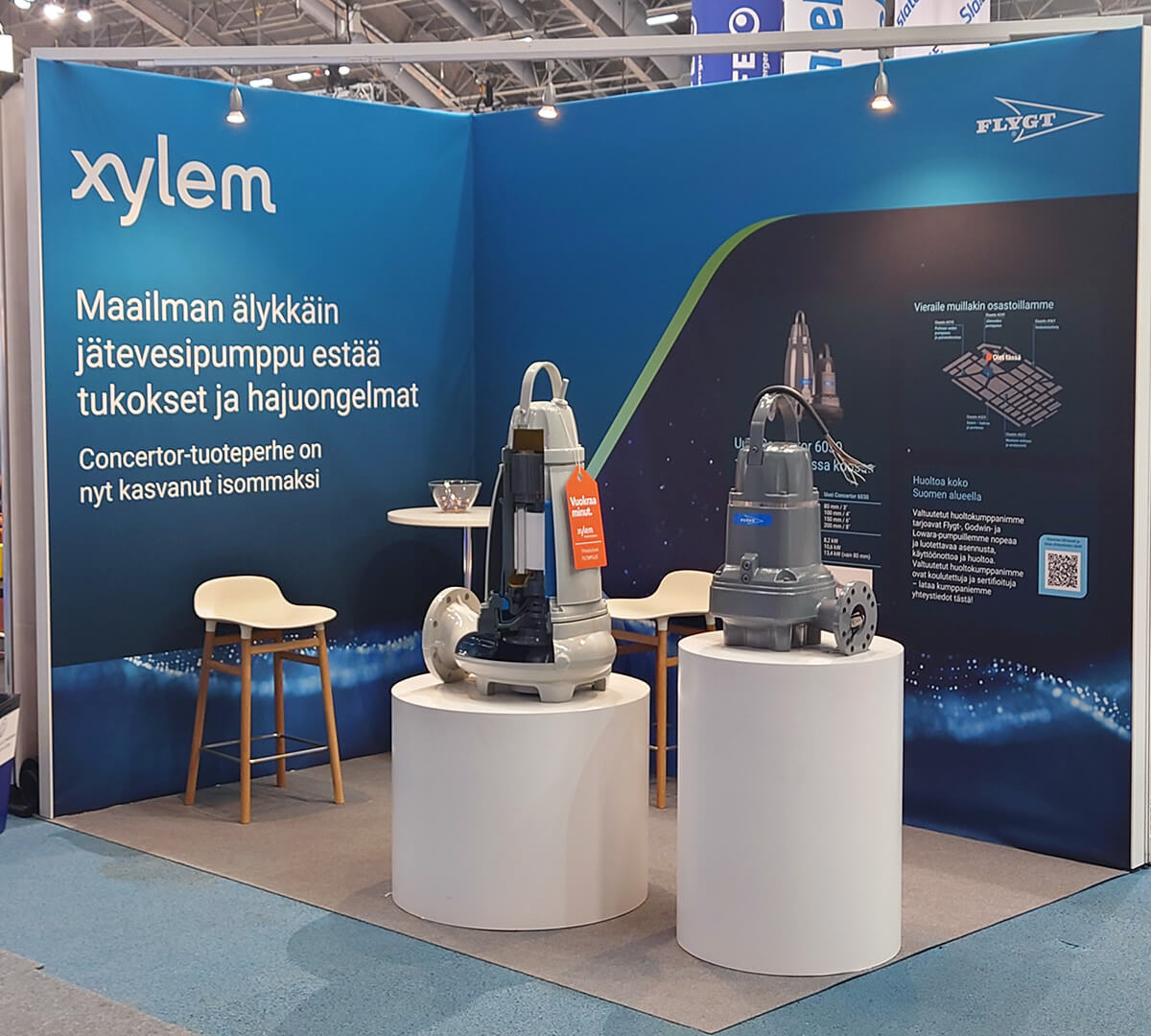 toteutimme xylemin jäteveden pumppaus osaston alusta loppuun